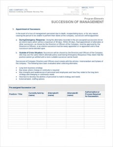Disaster Recovery Plan Template Form